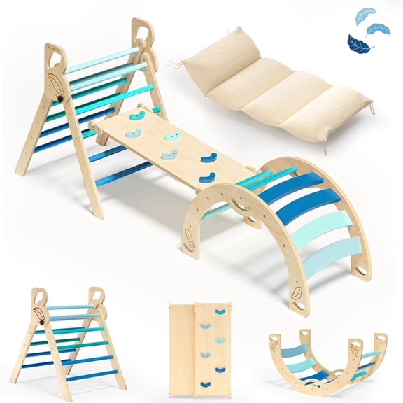 Buballino Pikler Triangle Set, Arch Playground Climber, 3 Piece