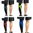thumbnail image 3 of Yuarrent Antideslizante deporte compresión pierna manga senderismo correr rodillera Deportes y aire libre azul negro SG, 3 of 3