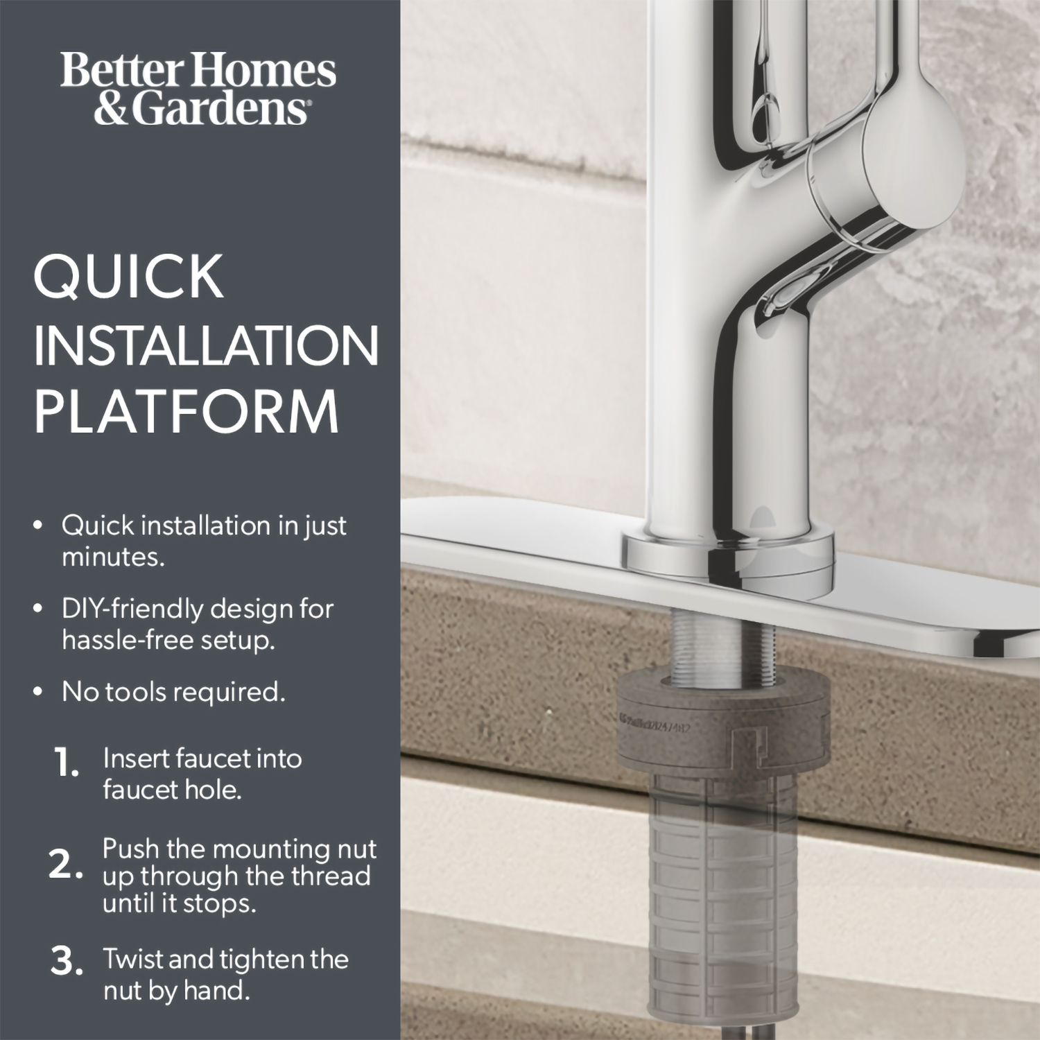 Better Homes & Gardens Modern Heirloom 4" Centerset Bathroom Faucet photo 3