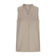 thumbnail image 6 of VEKDONE Dressy Sleeveless Tank Tops for Women Solid Color V Neck Tunic Tops Trendy Business Work Tanks Summer Lightweight Comfy Work Shirts Beige XXL, 6 of 9