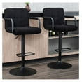 thumbnail image 6 of Drevy 30" Artificial Upholstered Bar Stool, Adjustable Counter Stools Bar Chairs Modern Design Swivel Barstools Hydraulic Stools for Kitchen and Dining Room Set of 2 (FauxFur-Black), 6 of 8