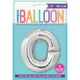 thumbnail image 4 of Foil Big Letter Balloon, O, 34 in, Silver, 1ct, 4 of 4