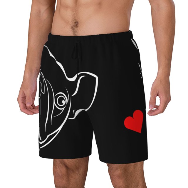 Fotbe French Bulldog Traje de Baño para Hombre – Shorts de Natación de Secado Rápido con Forro y Bolsillos-3X-Large