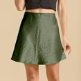 thumbnail image 4 of Delliss Women's Fashion Satin Silky Casual Mini Skirt New Style High Waist Loose Skirt, 4 of 8