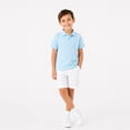 thumbnail image 4 of LittleSpring Short Sleeve Polo Shirt Boys Collared T-Shirt Size 10 Tween Kids Cotton Tee Sky Blue School Uniforms Golf Shirts Summer, 4 of 6