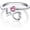Pink, variant on Sterling Silver Heartbeat EKG Stethoscope Ring Embellished with Simulated Birthstone Crystal from Austria, Medical Jewelry for Doctor Nurse Medical Student RN Nurse Gifts for Women
