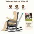 thumbnail image 5 of SERWALL Oversized Outdoor Rocking Chairs Set of 2 for Adults, HDPE All Weather Patio Rockers for Porch Garden Lawn, Grey, 5 of 10