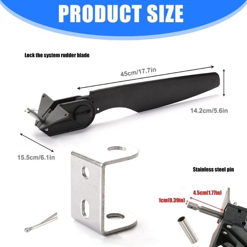 Kayak Nylon Rudder with Rope Foot Control Steering System Canoes Boats Rudder