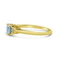 thumbnail image 4 of 14k Yellow Gold Oval Aquamarine And Diamond Ring, 4 of 5