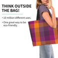 thumbnail image 2 of Easygdp Purple Yellow Buffalo Plaid Bolsas Tote para Mujer, Bolsos de Hombro para Viaje, Bolsos de Mano de Gran Capacidad para Compras y Trabajo, 2 of 8