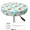 thumbnail image 2 of Uemuo Rabbit Is Eating Carrots Pattern Round Bar Stool Seat Covers Washable Stool Cushion Slipcover Elastic Bar Chair Covers-, 2 of 7