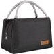 thumbnail image 1 of Bolsa de almuerzo aislada TANGJMXG Bolsa de mano negras para mujeres lonchera de tela organizador de almuerzo caja para hombres mujeres, 1 of 4