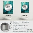 thumbnail image 4 of Designart "Turquoise Calm V" Abstract Landscape Mirror Wall Decor - Modern Teal Landscapes Large Mirror Wall Decor For Bedroom - 32" x 24" Inch, 4 of 5