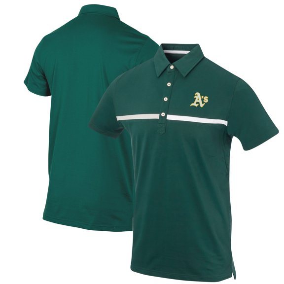 Men's Green Athletics Color Blocked Stretch Polo