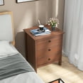 thumbnail image 5 of Gymax 3-Drawer Nightstand Wooden Bedside Table Modern Side End Table Walnut, 5 of 10