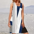 thumbnail image 1 of SMihono Robe d'Été Grande Taille pour Femmes 2023 Été Mode Bord de Mer Décontractée Imprimée Sans Manches à Col Rond, 1 of 6