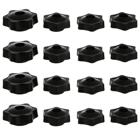 

NUOLUX 16pcs Star Grip Nut Clamping Knob M5 M8 Thread Through Hole Star Head Set