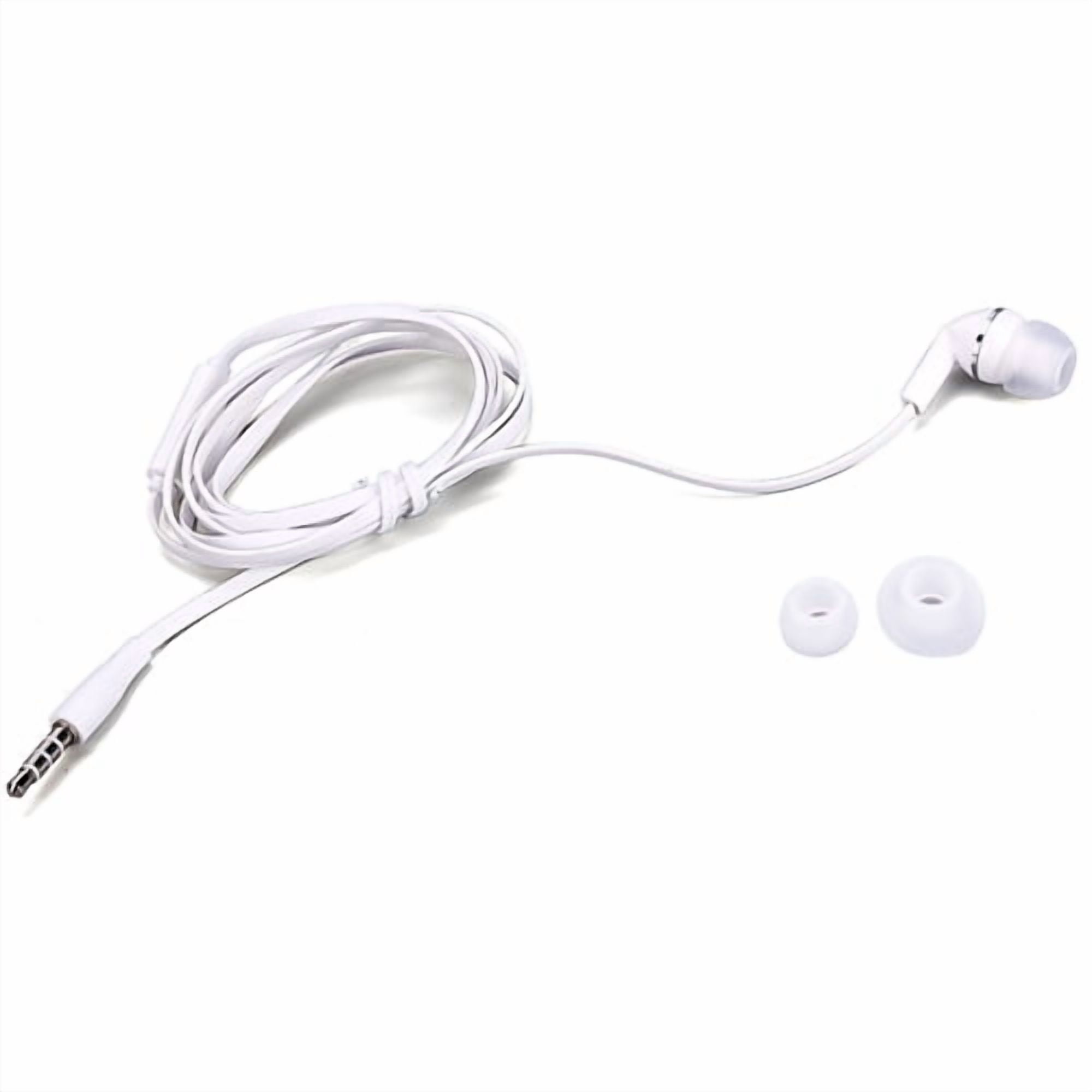 Mono Headset Earphone w Mic for Motorola Moto G 5G (2022)/Moto G 5G (2023)/Moto 5G (2024)/Moto 5G (2025)  - Wired Earbud 3.5mm Single Headphone Hands-free Microphone White