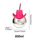 thumbnail image 5 of Sombrero de vaquero galvanoplastia taza de agua bola de discoteca taza de paja 600ml, 5 of 9