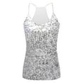 thumbnail image 3 of SNKSDGM Female Women Camisole Tops Tank Top for Women Pack Cropped Women’S Sequin Tops Glitter Party Strappy Tank Top L, 3 of 3