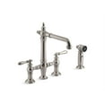thumbnail image 5 of Kohler K-76519-4 Artifacts 1.5 GPM Widespread Bridge Kitchen Faucet - Vibrant Brushed, 5 of 5