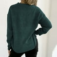 thumbnail image 6 of ClodeEU Women's Crew Neck Sweaters,Bow Sweater Pullover,Long Sleeve Comfortable Top Green,Womens Plus S, 6 of 6