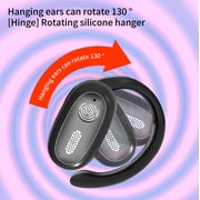 Open-Ear, Bone Conduction Sport Headphones - Sweat Resistant, Workout Headphones with 30ft Bluetooth - Secure, Comfortable Fit - Deep Bass and Smart Mic App