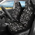 thumbnail image 2 of Yuyamidu Sun and Moon Car Seat Cover Full Set Waterproof Auto Front Seat Covers Black Vehicle Bucket Seat Pad, Car Interior Accessories, Fit Most Vehicle, Sedan, 2 of 7