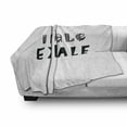thumbnail image 3 of Inhale Exhale Soft Flannel Fleece Throw Blanket, Hippie Life Health Breath Calligraphy Balance of Life Mentalcare, Cozy Plush for Indoor and Outdoor Use, 70" x 90", Black and White, by Ambesonne, 3 of 6