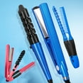 thumbnail image 2 of 3pcs Red Hair Styling Set: Straightener, Flat Iron & V-Shaped Comb - Multi-Functional Tools for All Hair Types, 110V Plug-In, Perfect Holiday Gift, 2 of 10