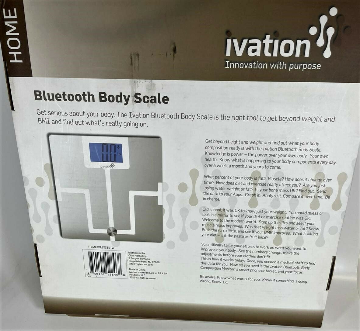 Digital Scale Smart Bluetooth Scale w/ Free App For Iphone, Ipad, Ipod –  Ivation Products