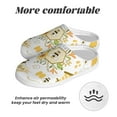 thumbnail image 6 of Daiia Farm Bee Cute Honey Print Women’s Fuzzy Slippers Memory Foam Lightweight House Shoes Cozy Loafer Flannel House Shoes-46/47, 6 of 7