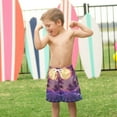 thumbnail image 4 of FORMRS Boys Swim Trunks Quick Dry Mesh Liner Boardshorts Sizes XS-XL, Night Purple Road, 4 of 7
