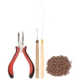 thumbnail image 2 of Hair Extension Tool Kit with Silicone Rings Crochet Pulling Hook Portable Hair Styling Kit, 2 of 7