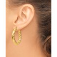 thumbnail image 4 of 14K Yellow Gold Polished 5.0mm Twisted Hoop Earrings (27 X 5) Made In Indonesia tc393, 4 of 6