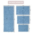 thumbnail image 3 of Home Weavers Bell Flower Collection 100% Cotton Non-Slip Bathroom Rug Set Machine Washable Bathroom Rug, Bath Rug, Bathroom Rug, Runner, Sky Blue Color 4 Piece Bath Rug set, 3 of 8