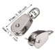 thumbnail image 2 of Bloque de polea simple resistente de plata para garaje, polea de cuerda de rotación de 360 grados de acero inoxidable 304 que soporta hasta 250 kg, gancho giratorio resistente a la humedad,, 2 of 5