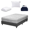thumbnail image 1 of Colchón Queen Size Dicasa Vail + Box Base Cama + Almohada One + Protector Cloud + Sábanas Softy, 1 of 8