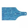thumbnail image 1 of Aqua Cutting Board, Realistic Vivid Illustration of Water Texture Freshness Ocean Pool Surface Waves, Tempered Glass Cutting and Serving Board, Wine Bottle Shape, Blue Aqua White, by Ambesonne, 1 of 1