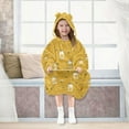 thumbnail image 7 of Wearable Blanket with Sleeves and Pocket Oversized Hooded Sweatshirt 3-14 YR Honey Jars and Bees Pattern M, 7 of 7