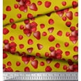 thumbnail image 2 of Soimoi Velvet Fabric Raspberry,Strawberry & Cherry Fruits Print Fabric by Yard 58 Inch Wide, 2 of 3