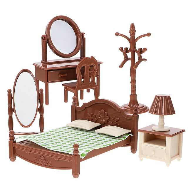 1 Ensemble Meubles de Chambre de Maison de Poupée Meubles de Poupées Miniatures Modèle de Meubles Mini Maison Accessoire de Scène
