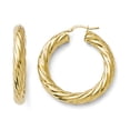 thumbnail image 1 of Bronze Twisted Round Hoop Earrings, 1 of 5
