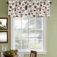 thumbnail image 4 of 2 Pack Valances for Windows, Coffee Beans Window Valances for Living Room/Bedroom/Bathroom, Funny Cartoon Brown Cake Hot Chocolate Cup Light Filtering Kitchen Curtain Valance 54"W x18" L, 4 of 9