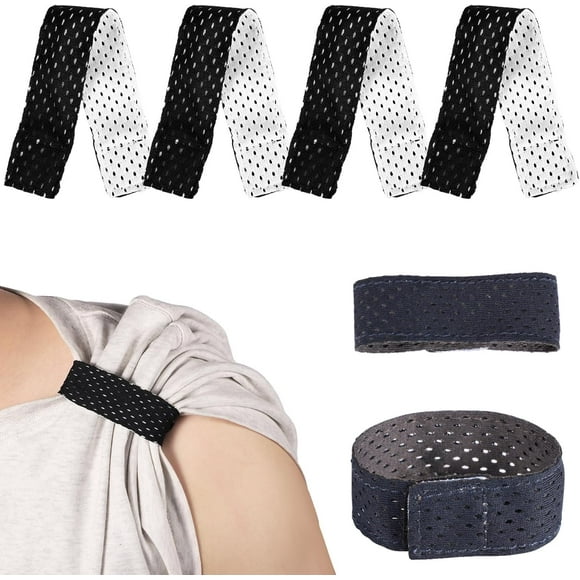 6pcs Jersey Sleeve Ties, Breathable Softball Sleeve Ties Sleeve Bands Sleeve Holders for Sports Soccer Sleeve Ties Sleeve Straps with Hook and Loop Fasteners for Shirts Sports Accessory Black