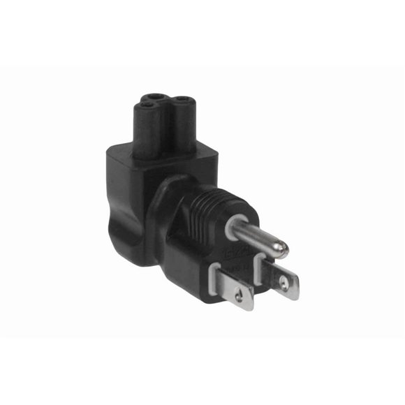 SF Cable USA NEMA 5-15P Plug to IEC C5 Receptacle Right Angle Plug Adapter