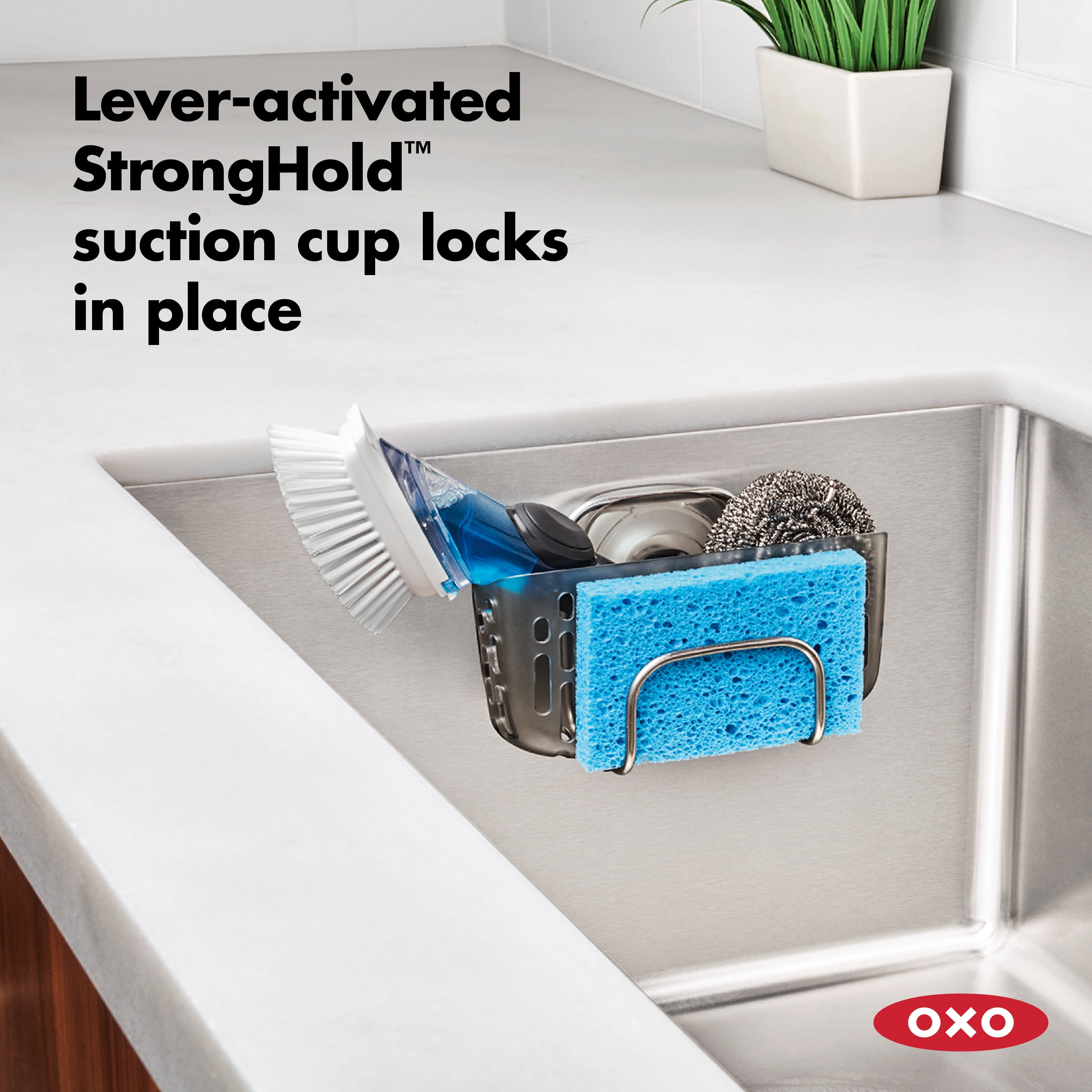 OXO StrongHold Suction Sink Organizer