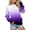 Purple, variant on Womens Sweatshirt Shirts Pullover Sweatshirts Long Sleeve Round Neck Loose Gradient Hoodless Fashion Tops Casual Shirts Ladies Sweatshirts