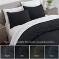 thumbnail image 4 of Bare Home Pillow Sham Set - Premium 1800 Collection - Double Brushed - King, Black, 4 of 9