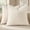Cream White, variant on decorUhome 2 Pack Faux Fur Decorative Sherpa Throw Pillow Covers 18x18 Inch Fuzzy Accent Soft Pillow Cases for Couch Bed Sofa, Oatmeal
